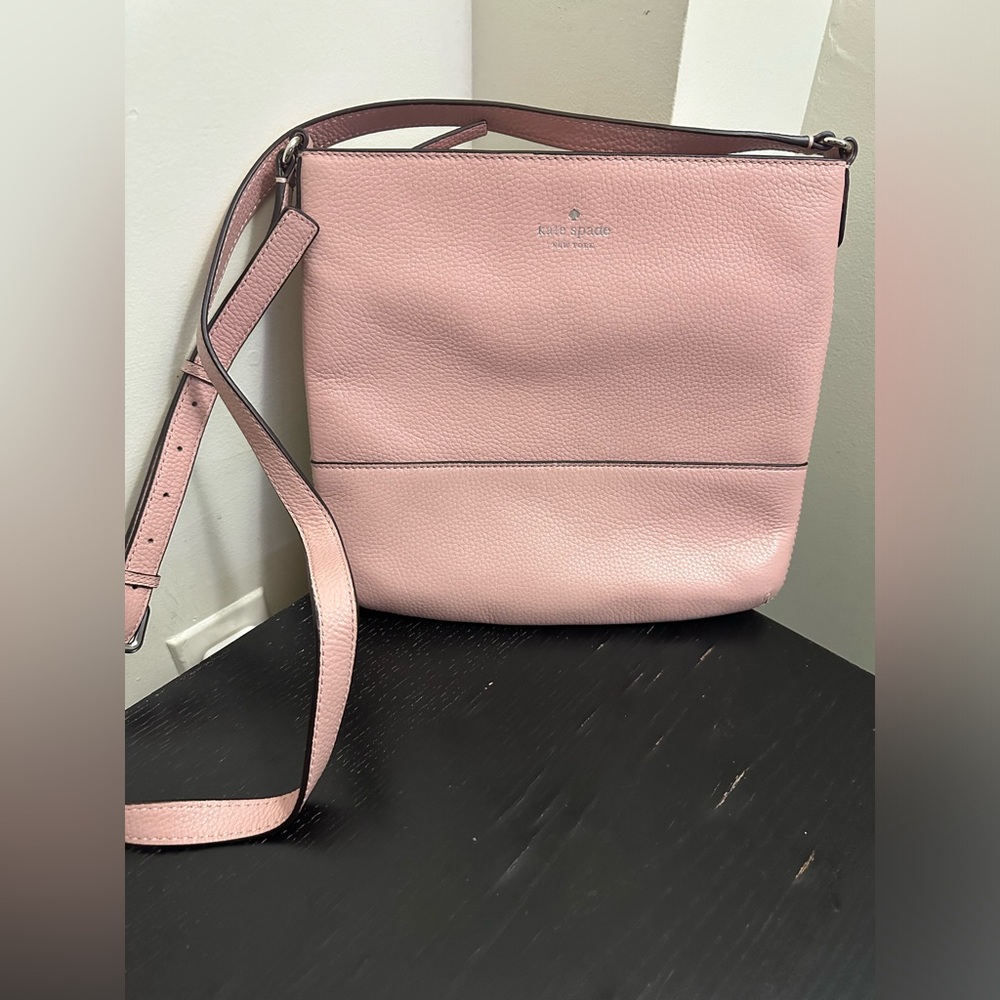 Kate Spade New York Leather Crossbody Bag Pastel Pink